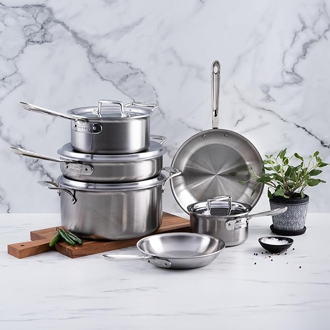 All-Clad D5 5-Ply Brushed Stainless Steel Cookware Set