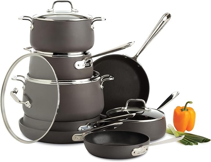 All-Clad HA1 Hard Anodized Nonstick 13 Piece Cookware Set