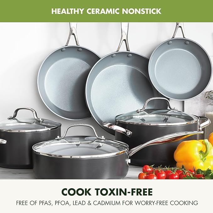 GreenPan Valencia Pro Hard Anodized 11-Piece Cookware Set