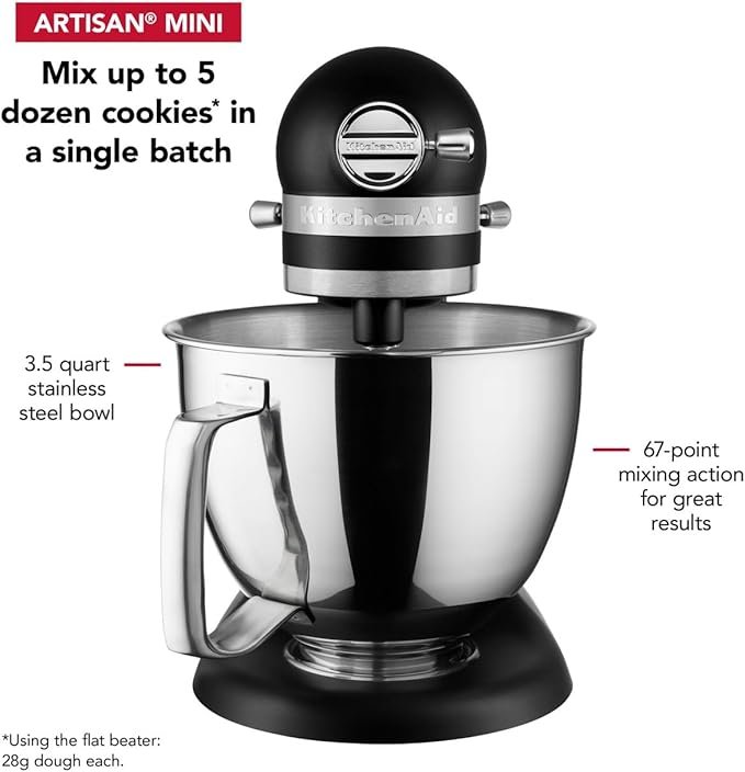  the KitchenAid Artisan Mini 3.5 Quart Tilt-Head Stand Mixer