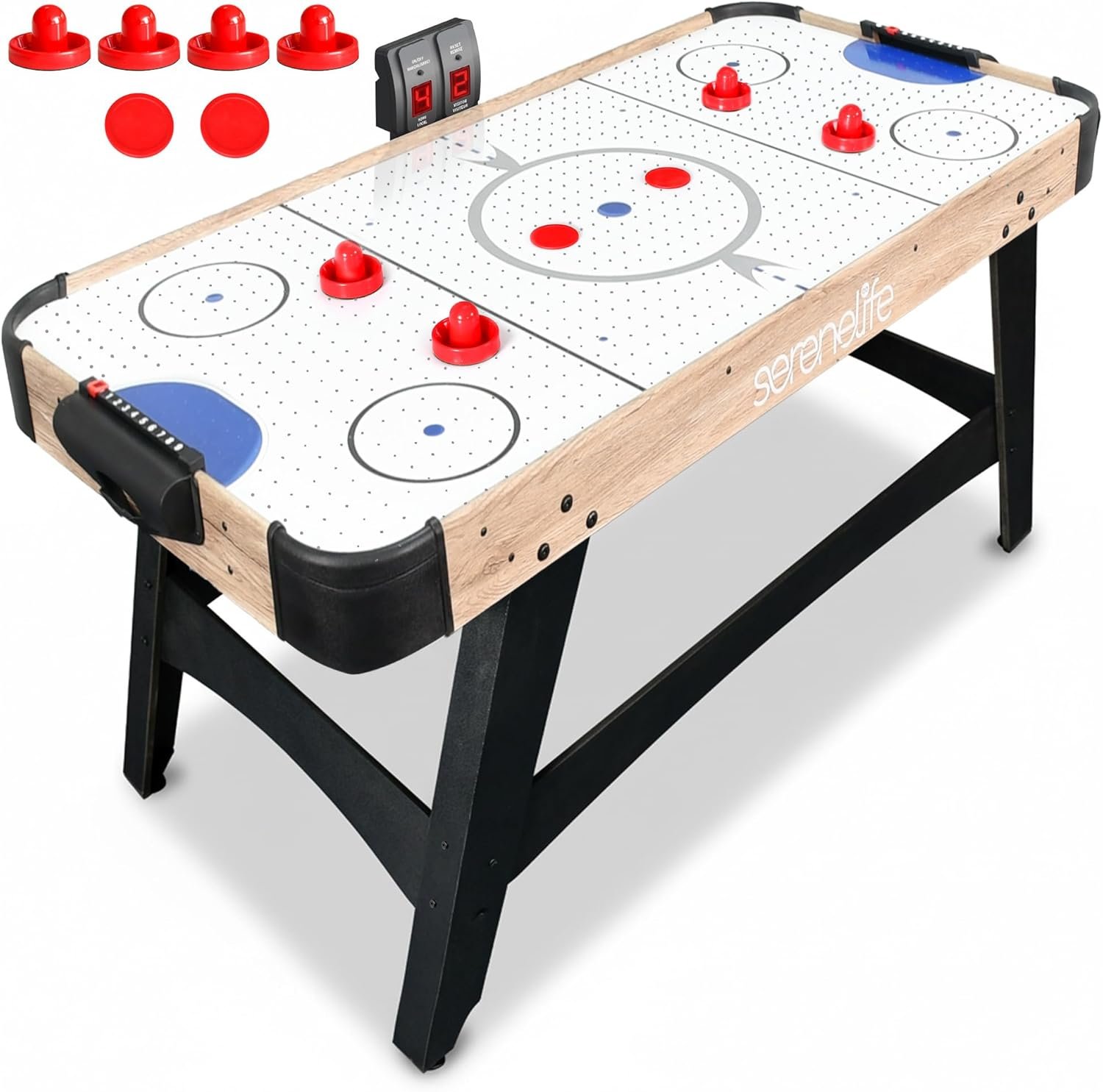 SereneLife 58in Powered Air Hockey Table best air hockey tables