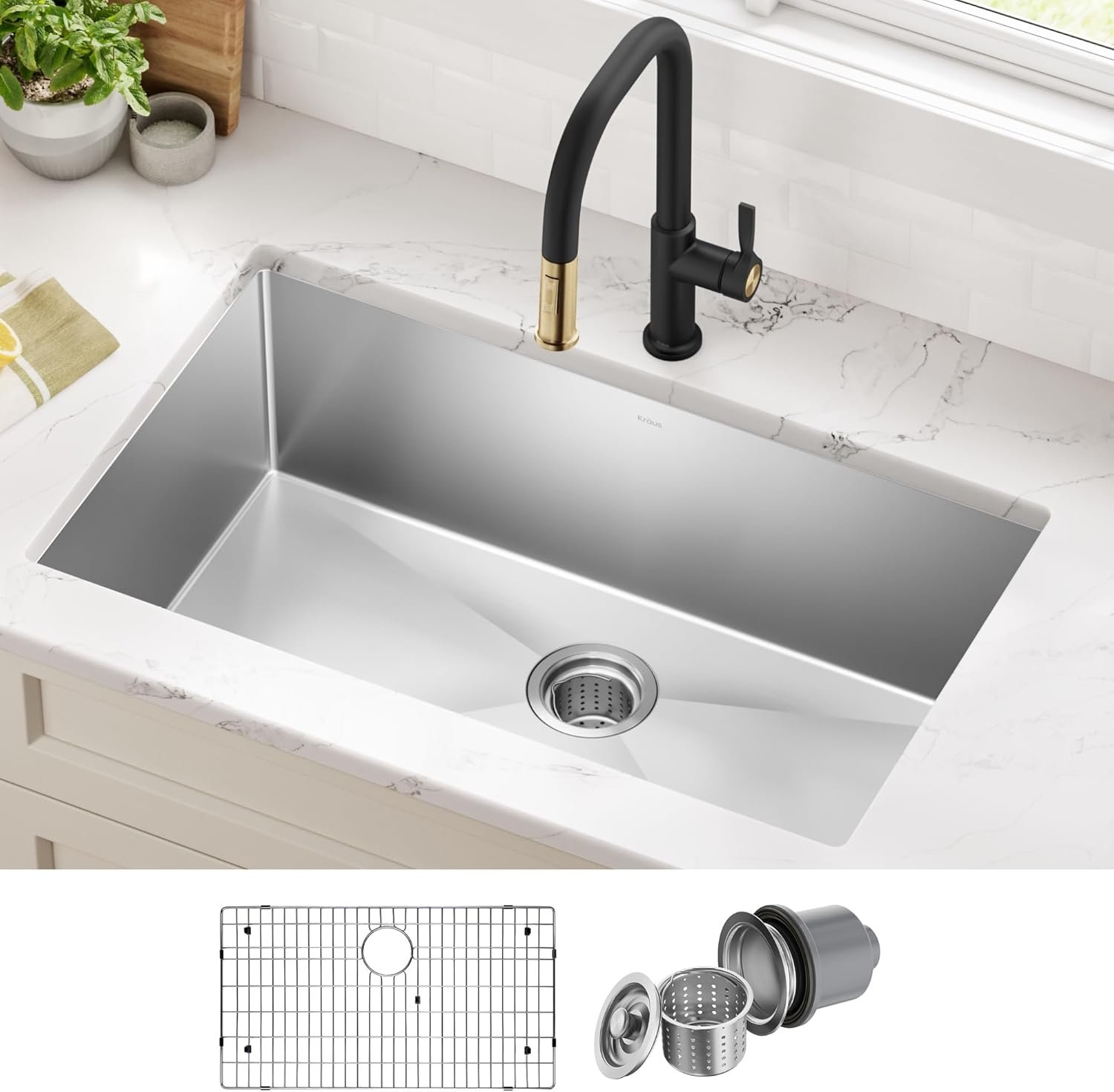 16 gauge single bowl kitchen sink