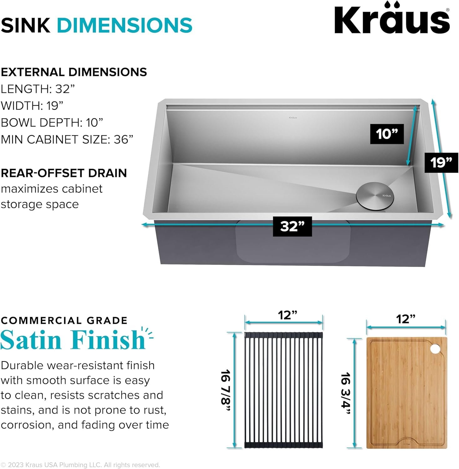 KRAUS Kore 32‑Inch Kitchen Sink