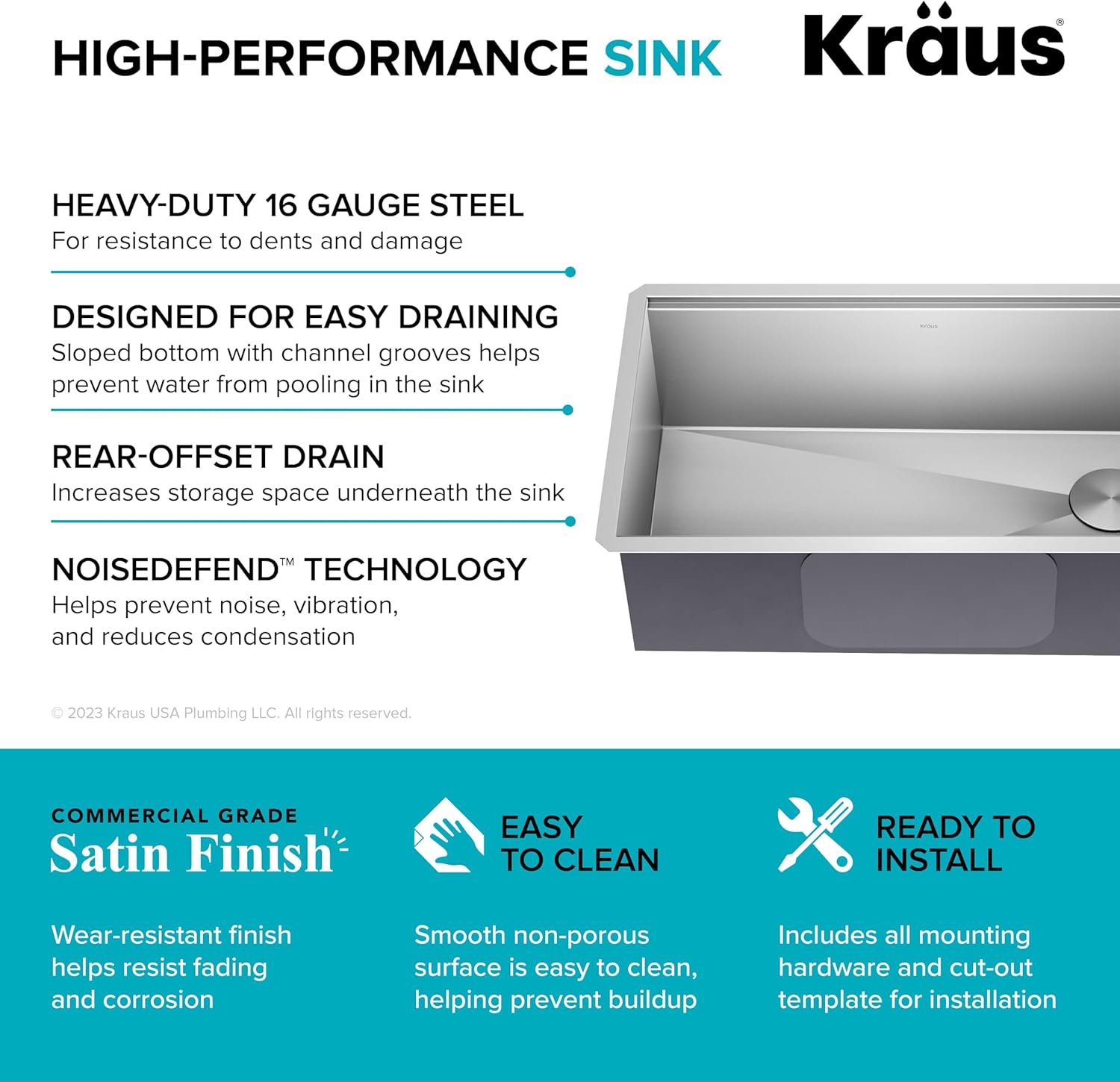 KRAUS Kore 32‑Inch Kitchen Sink