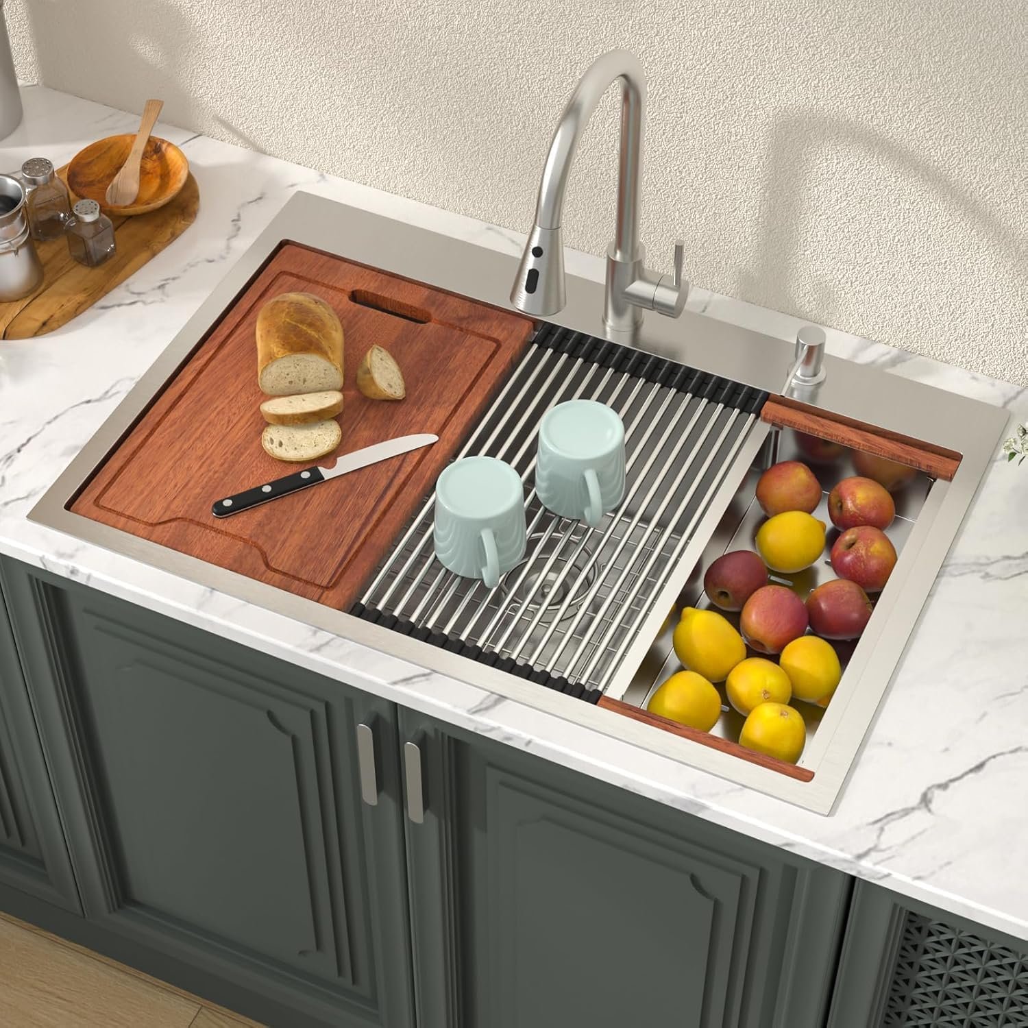 Lordear 33-Inch Workstation Sink
