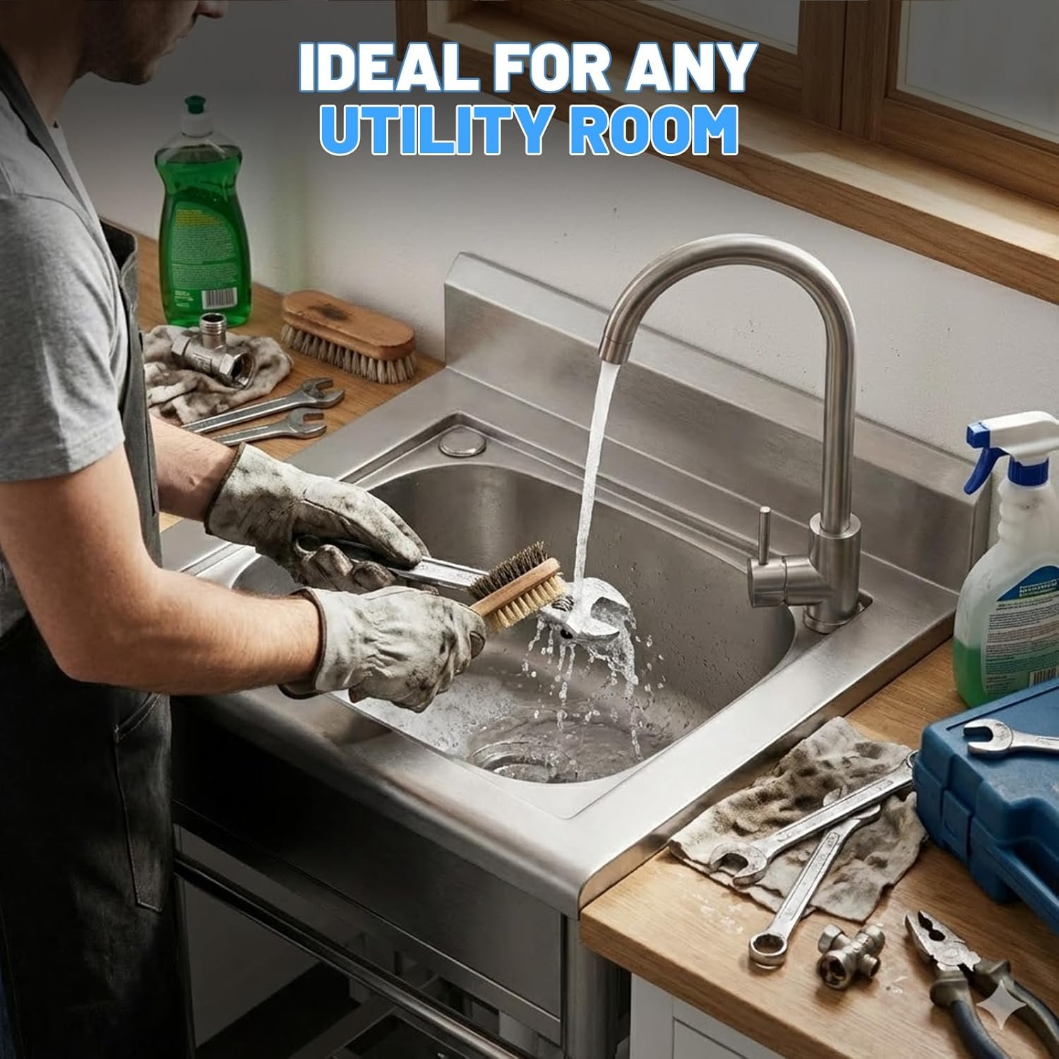 Utility Sink Free Standing Single Bowl4