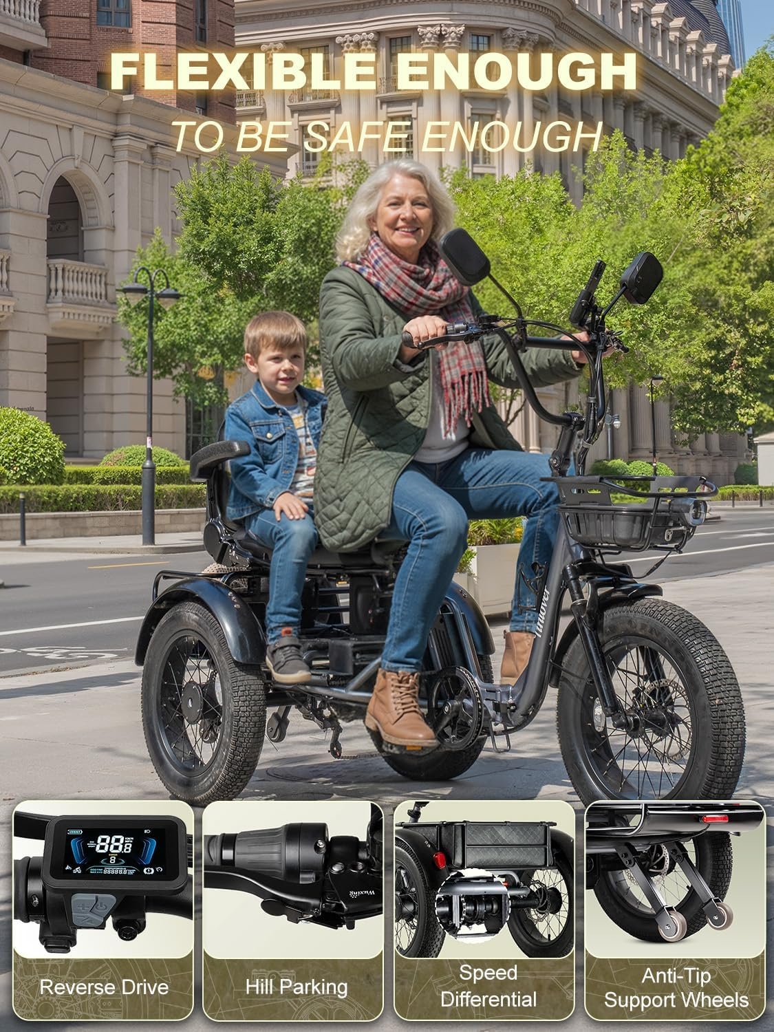 Folding Electric Tricycle for Adults 2 Seater1 Folding Electric Tricycle for Adults 2 Seater