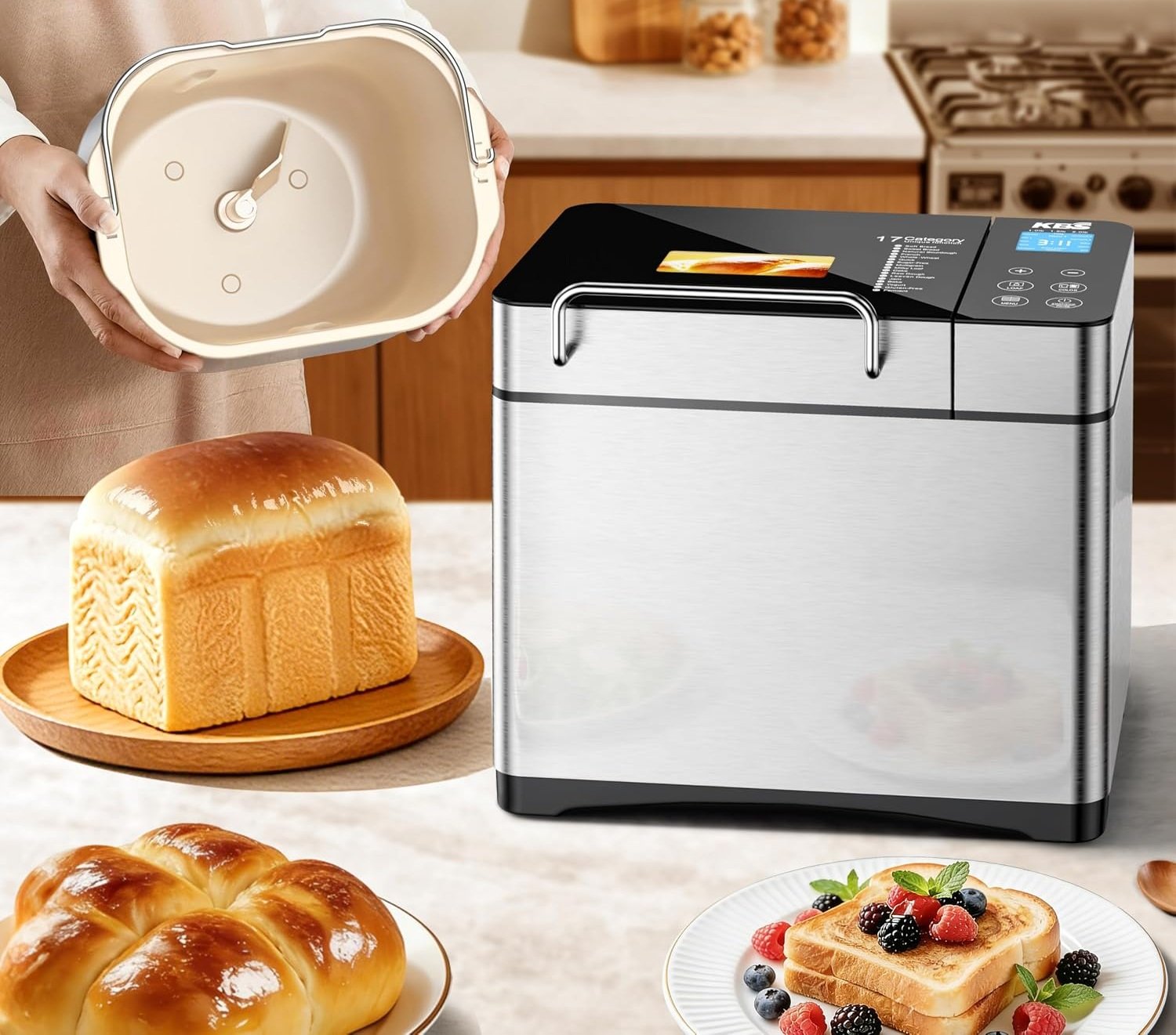 KBS Pro 710W 2.2LB Bread Maker KBS Pro 710W 2.2LB Bread Maker
