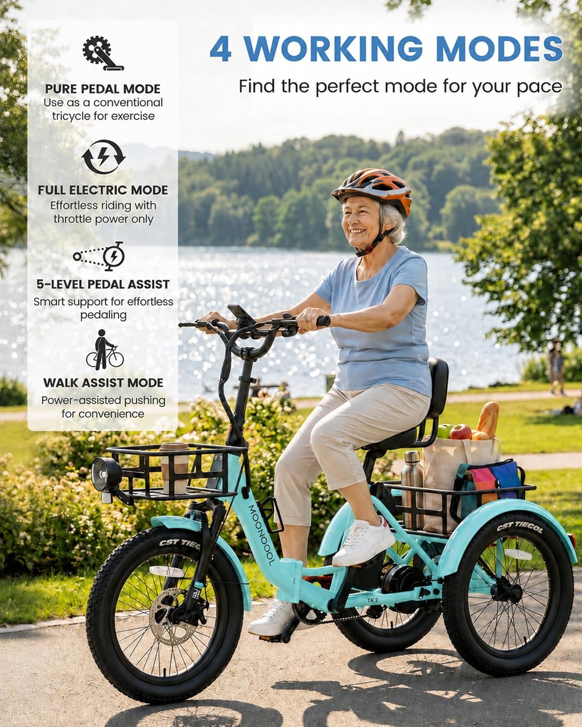 MOONCOOL Electric Trike MOONCOOL Electric Trike